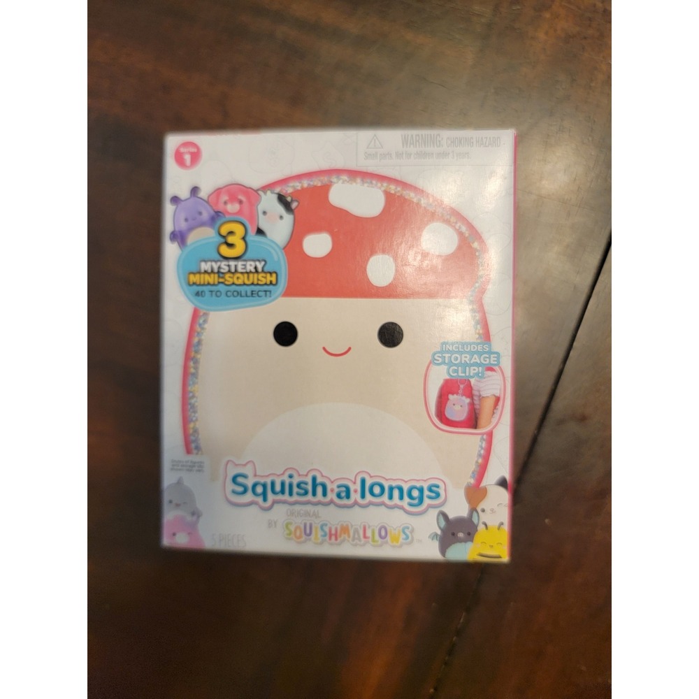 Squishmallows Squish a longs Mystery Mini Squish Blind 3 Pack +Storage Clip
